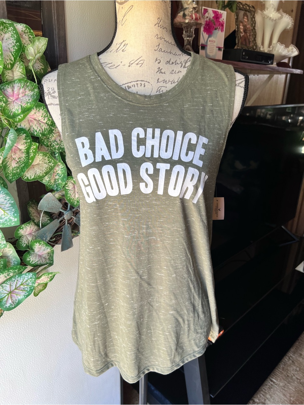 NWT American Eagle "Bad Choice Good Story" tank top.